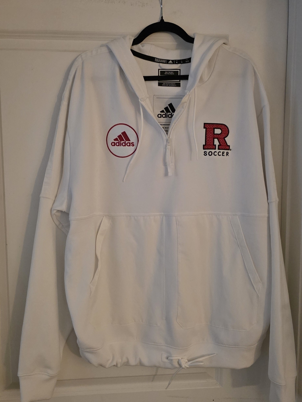 Adidas Men’s White R Soccer Hoodie Sweatshirt
